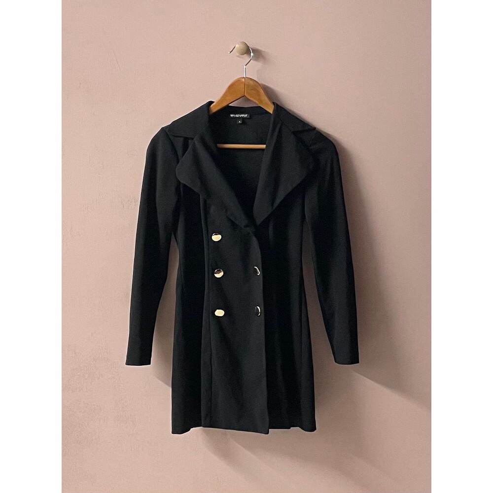 Wearever Vintage Y2K Black Double-Breasted Blazer Size S